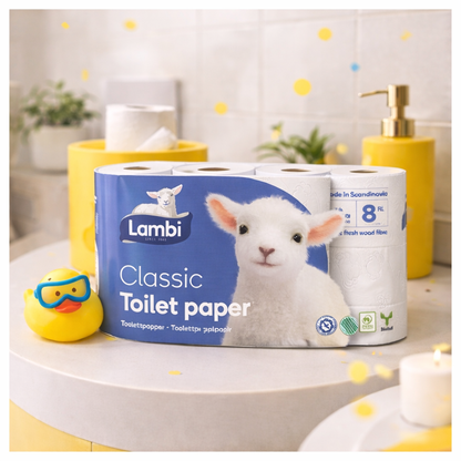 LAMBI Classic Toalettpapper 40 rullar/förpackning