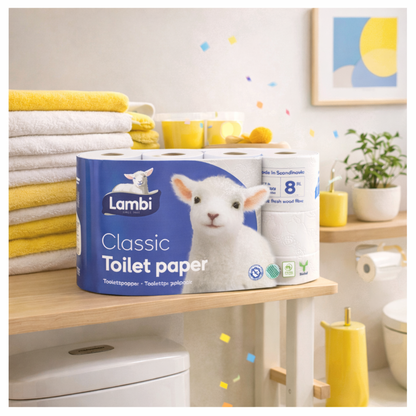 LAMBI Classic Toalettpapper 40 rullar/förpackning